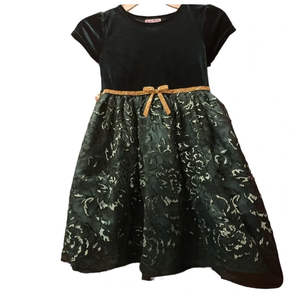 Blueberi Boulevard Glitter Lace Dress size 6x